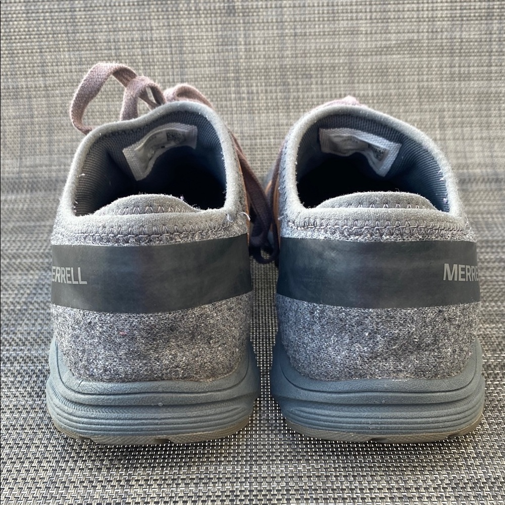 Merrell Riveter Gray and Tan Casual Wool Sneakers Women Size 7.5 - Picture 3 of 16